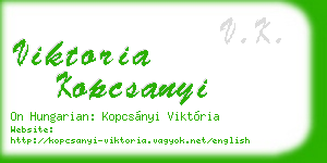 viktoria kopcsanyi business card