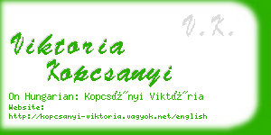 viktoria kopcsanyi business card